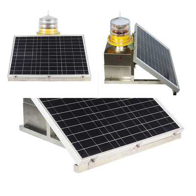 Red Flash 2000cd ICAO Solar Aviation Light For Towers Medium Intensity